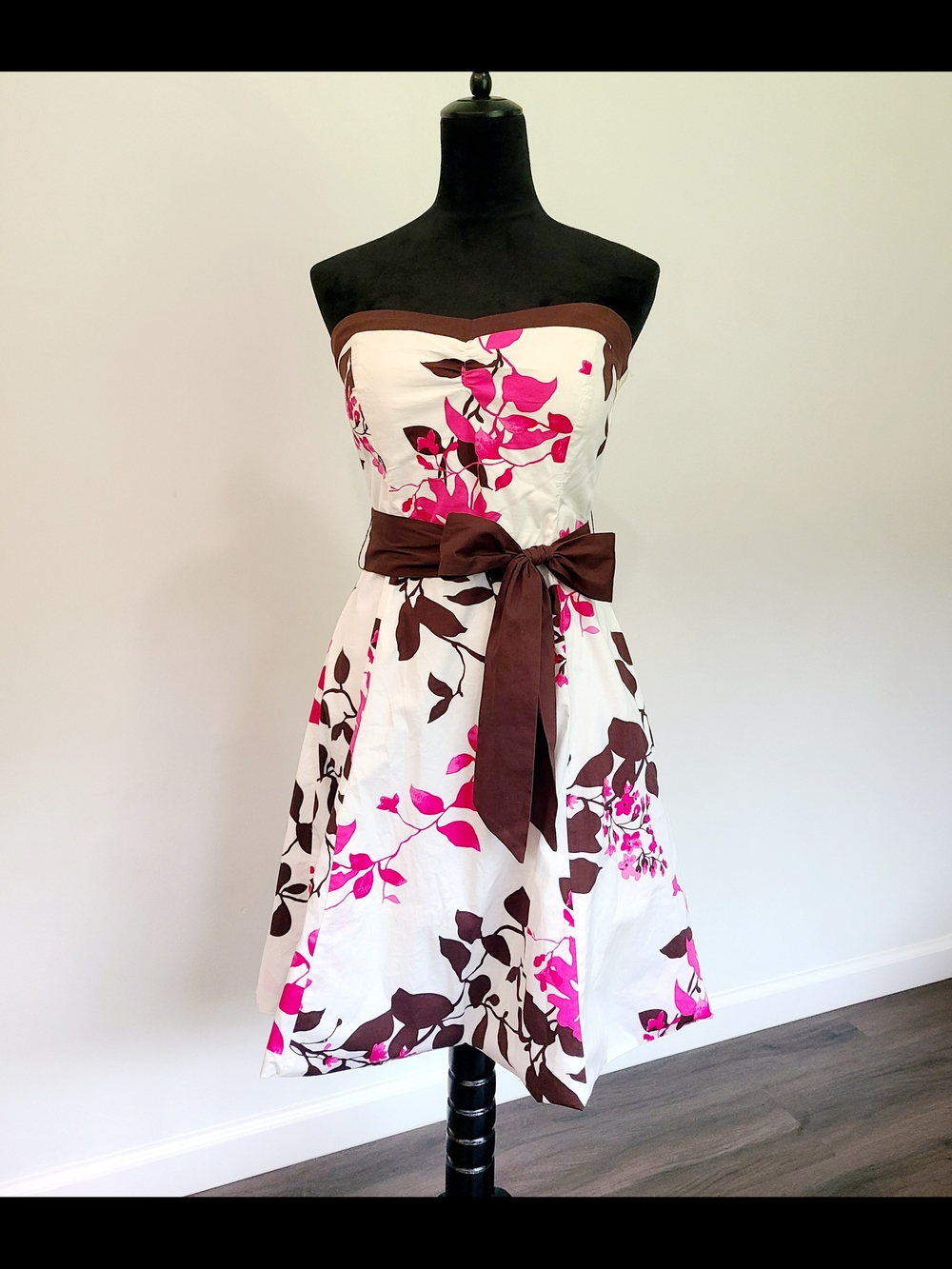 2010 - Speechless - Strapless Dress with Pink and Brown Floral Accents